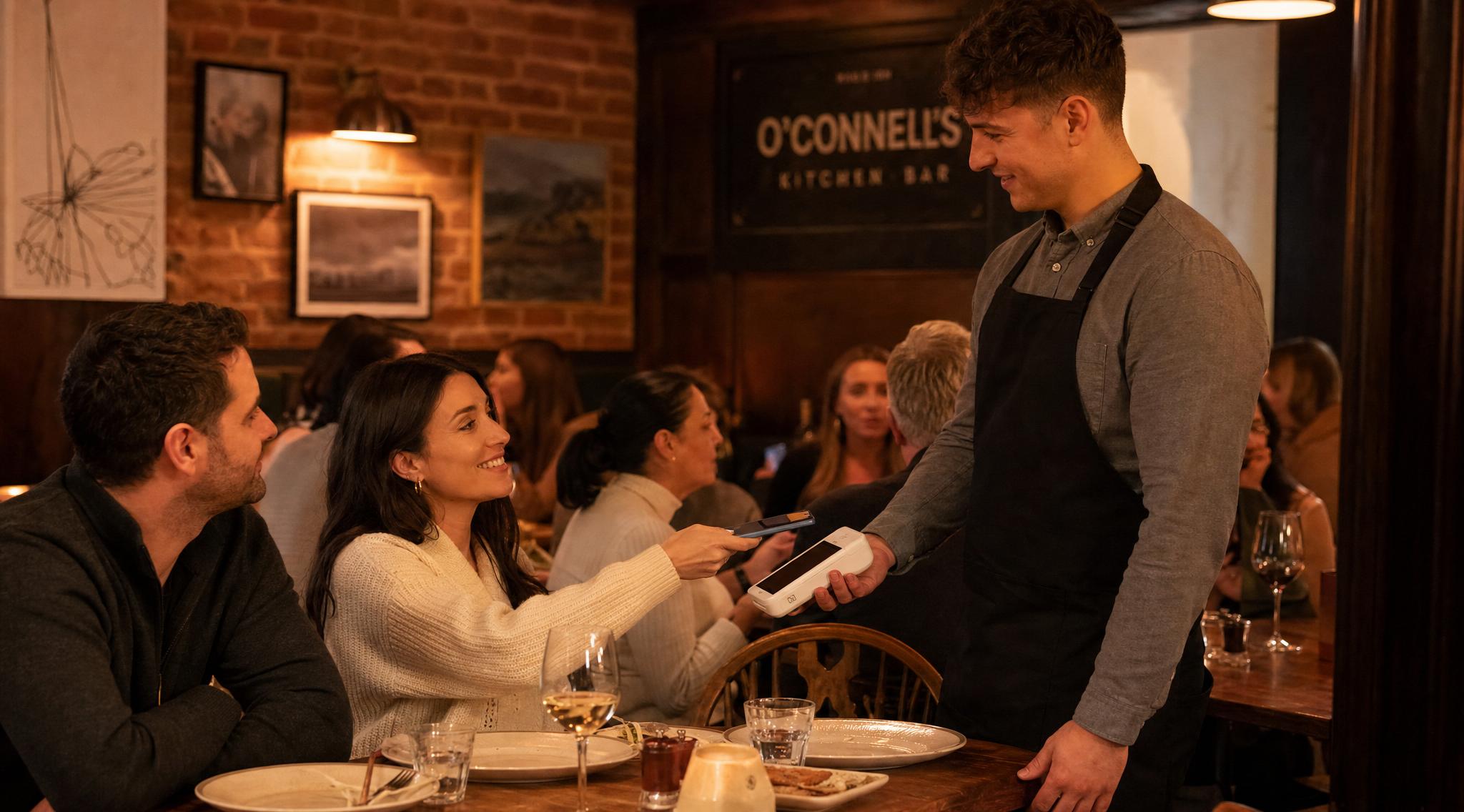 Mobile card payment at a hospitality venue